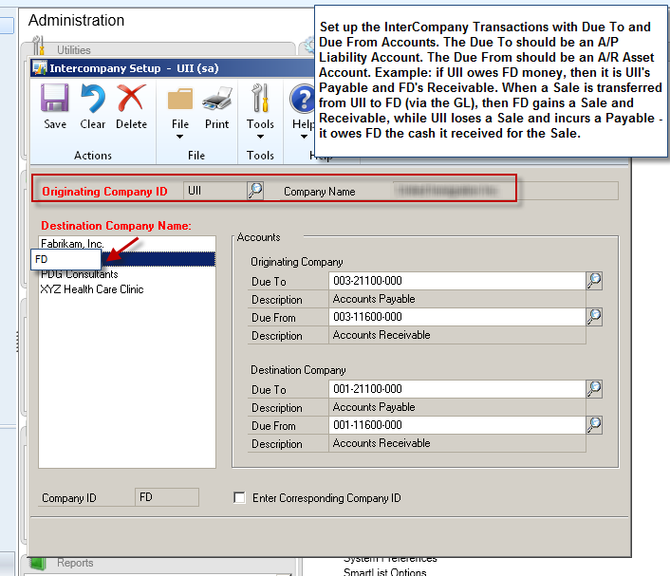 Inter-company Transactions allow posting to Company “B” while within Company “A”