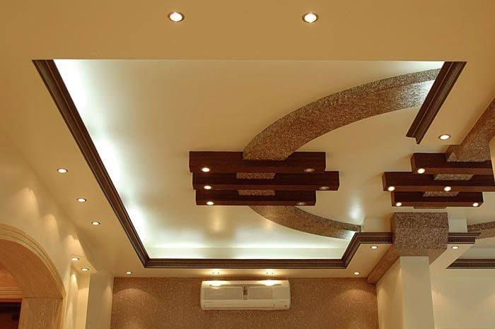 Jazz Up with Curvy False Ceiling Designs and Wallpaper