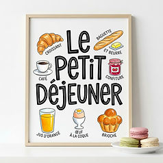 Le Petit Déjeuner French breakfast art print — Atelier Vero French Canadian artist