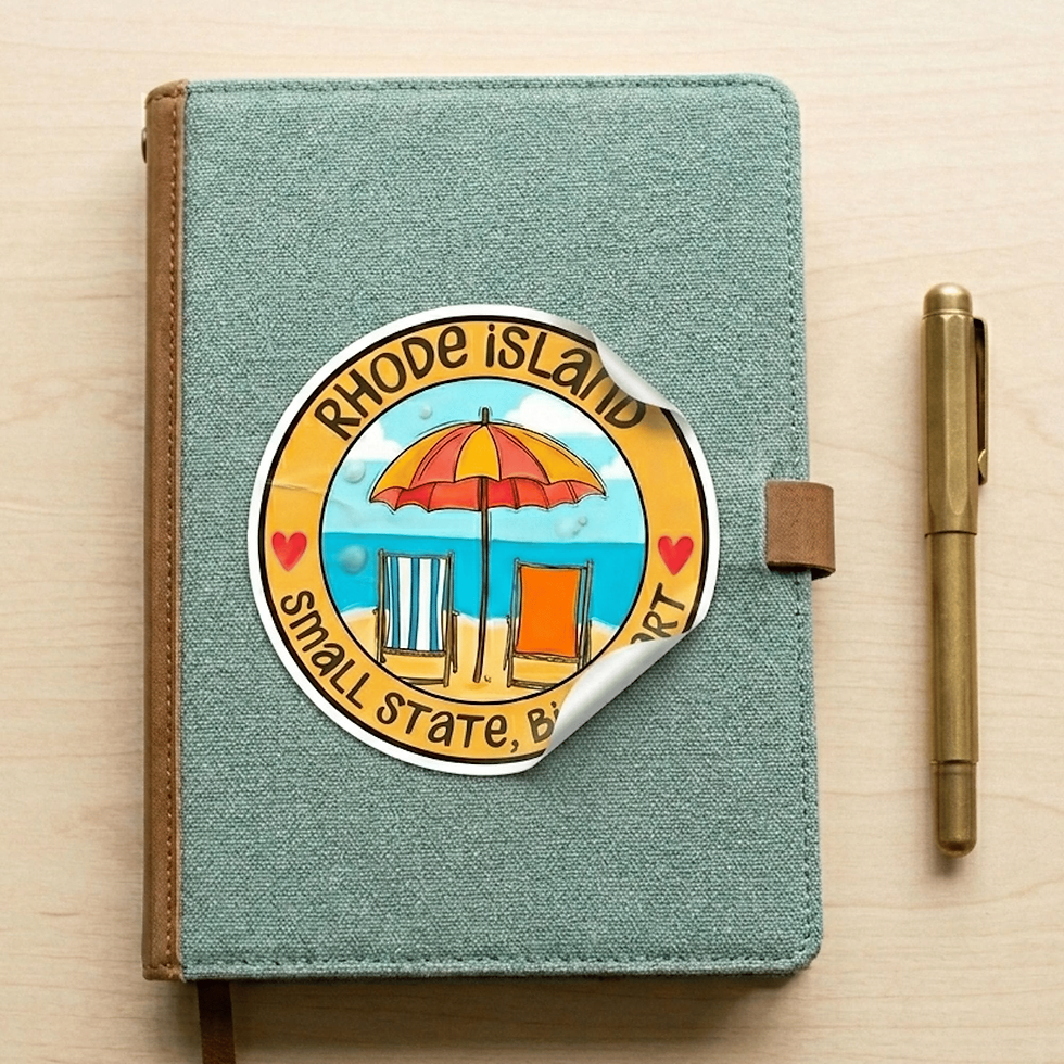 Thumbnail: Rhode Island Small State Big Heart Sticker