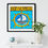 Thumbnail: Sailboat Ship Wheel Art Print in Blue and Yellow - Coastal Nautical Decor