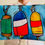 Thumbnail: Buoys Pouch, Colorful Coastal Handbag