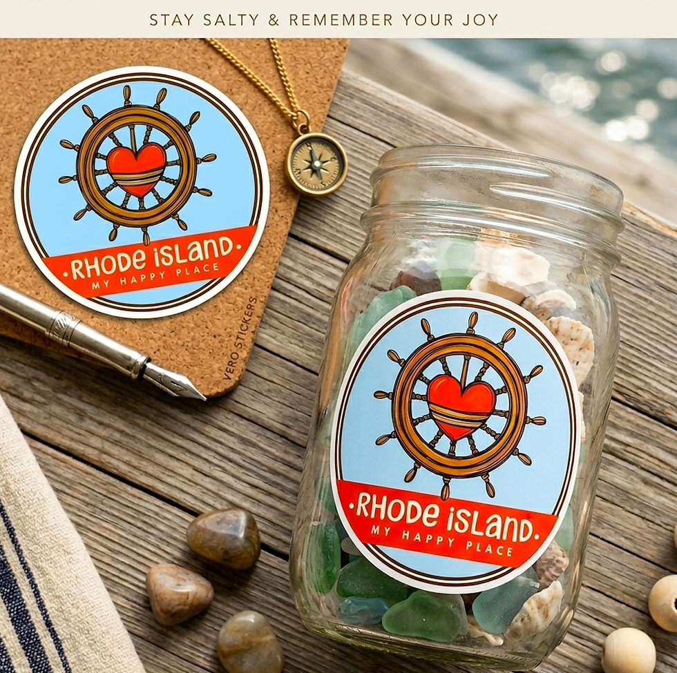 Thumbnail: Rhode Island My Happy Place Vinyl Sticker
