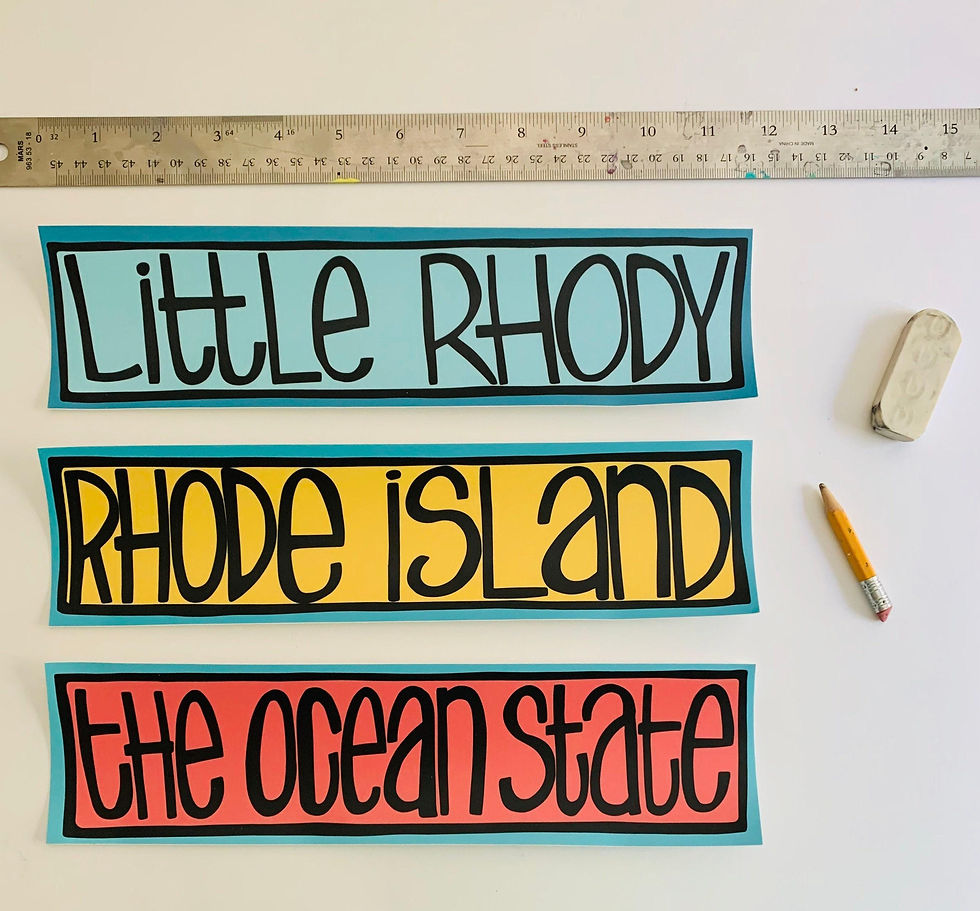 Thumbnail: Rhode Island Bumper Sticker, Little Rhody, Ri Vinyl Decal, Camping Car Sticker