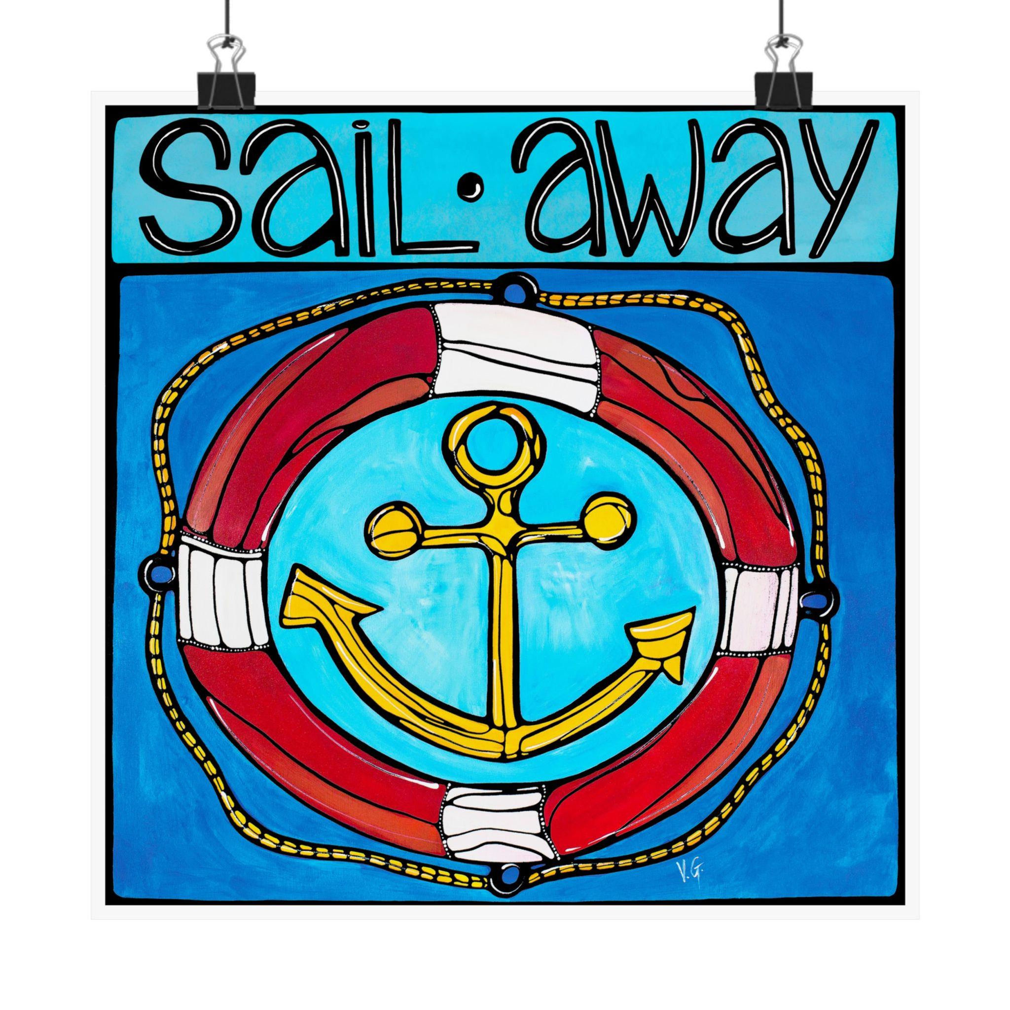 Sail Away Anchor Art Print