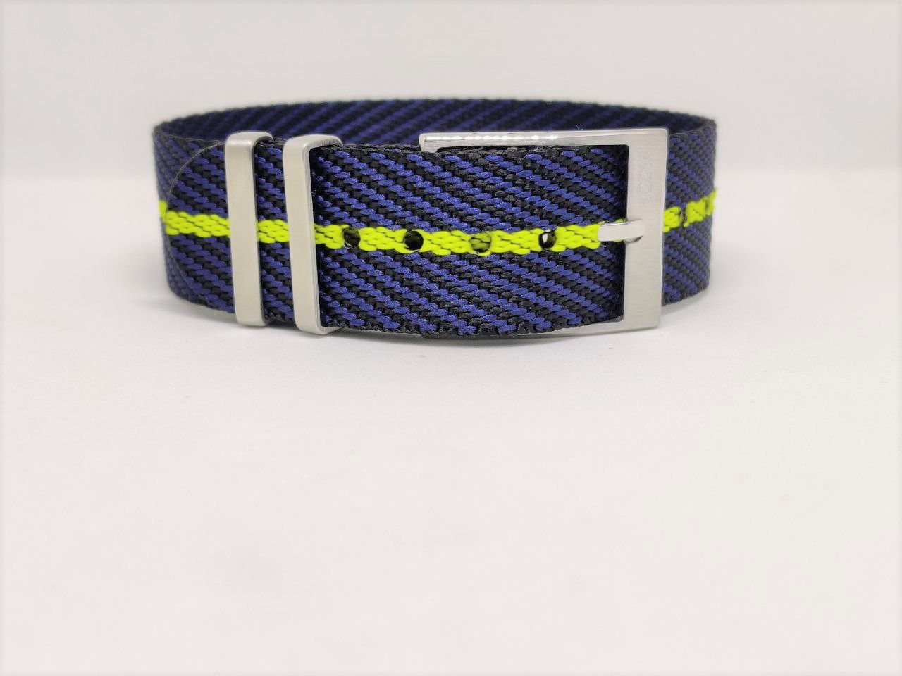 Seat Belt Nylon Navy Blue - Yellow