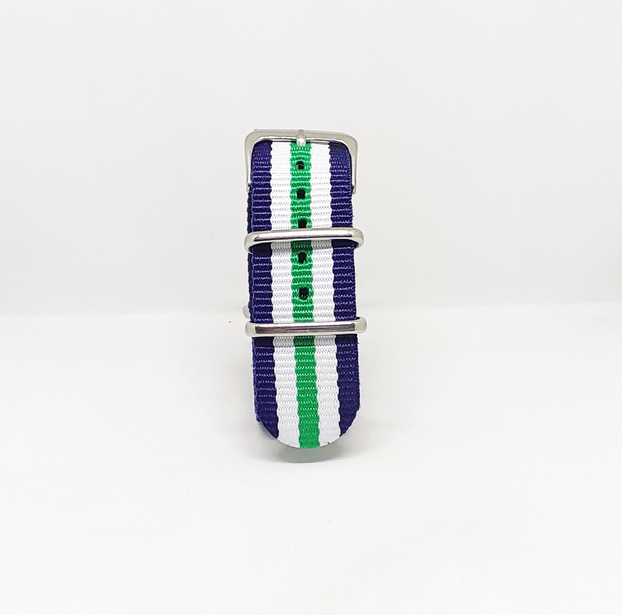 Nylon Strap Dark Blue-White-Green