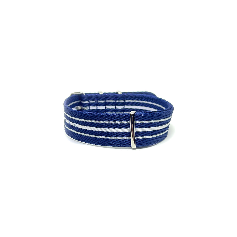 Thumbnail: Herringbone Strap Dark Blue-White
