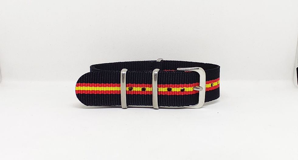 Nylon Strap Black-Red-Yellow
