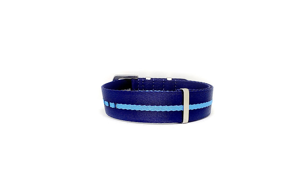 Thumbnail: Seat Belt Nylon Dark Blue-Cyan