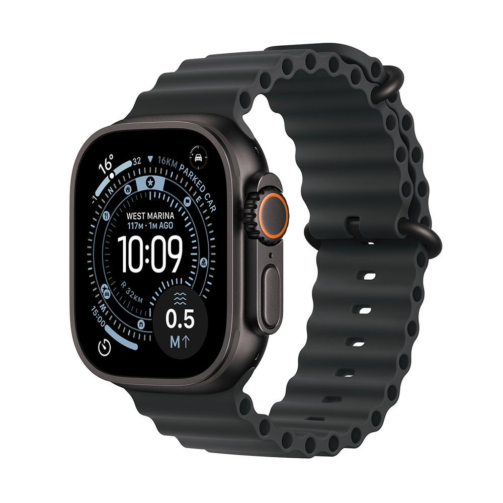 Apple Watch Ultra 3 GPS + Cellular 49mm Black Titanium Case με Black Ocean Band