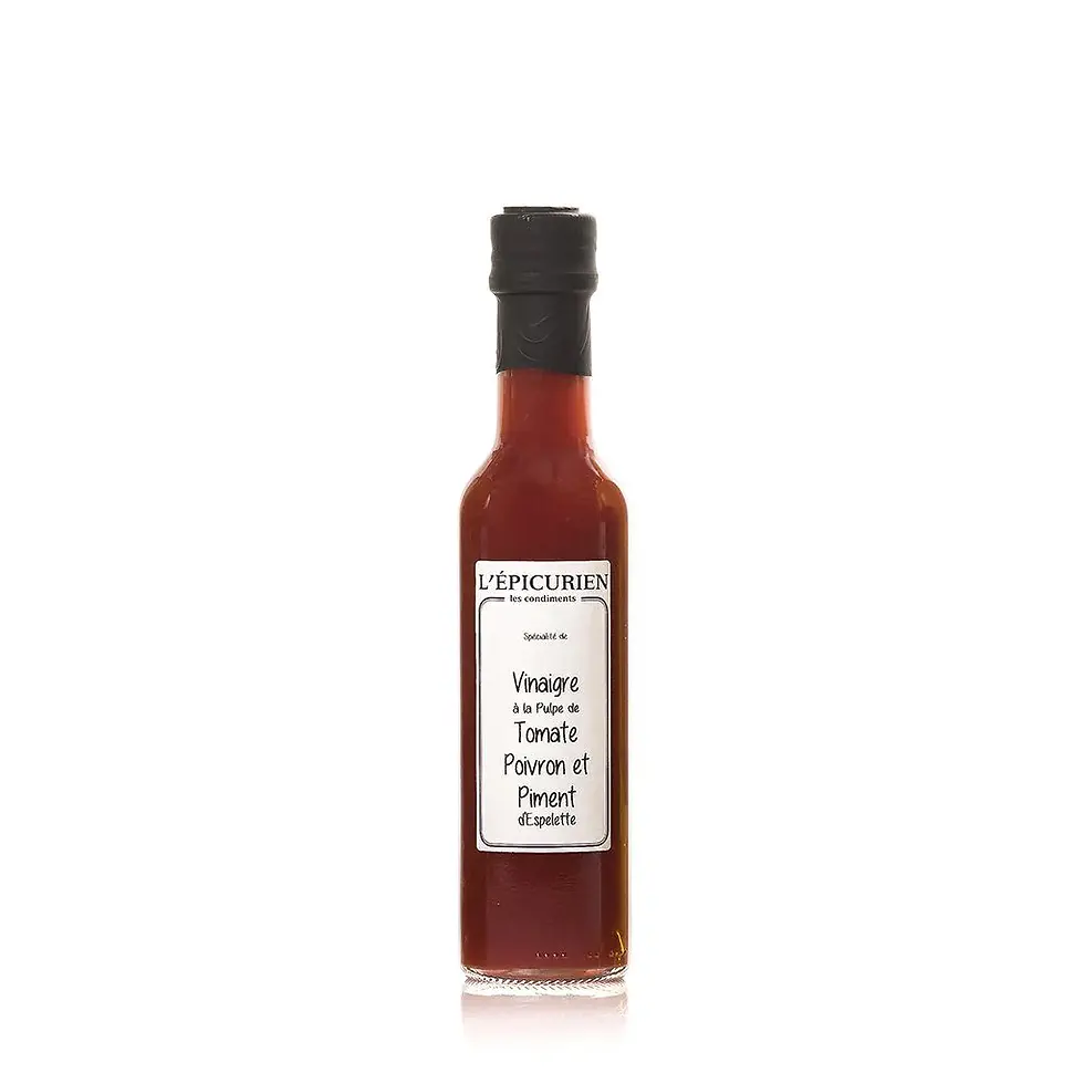 Vinaigre à la pulpe de tomate poivron et piment d'espelette 25cl