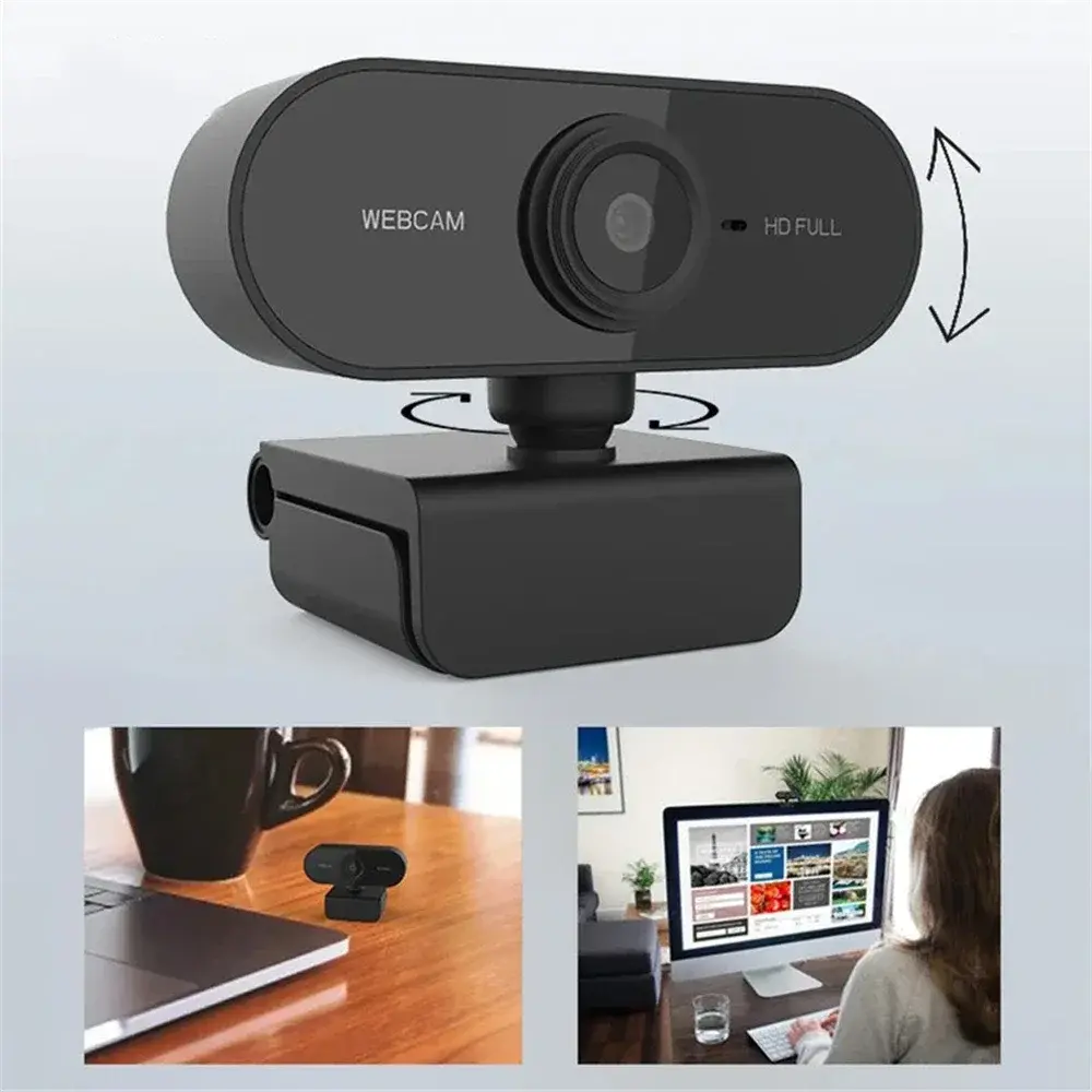 2K Webcam with Mic for PC/Laptop: High-Res Mini USB Camera for Clear Video