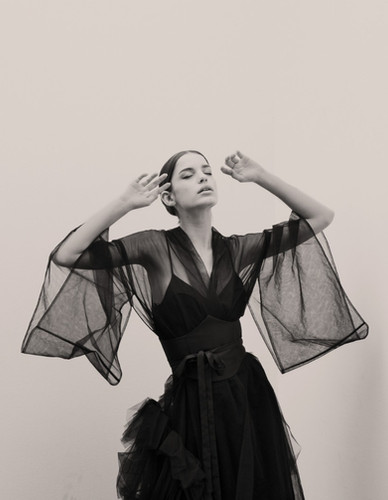 Nothing Is A Lot Tulle Kimono - Black | Shahar Avnet
