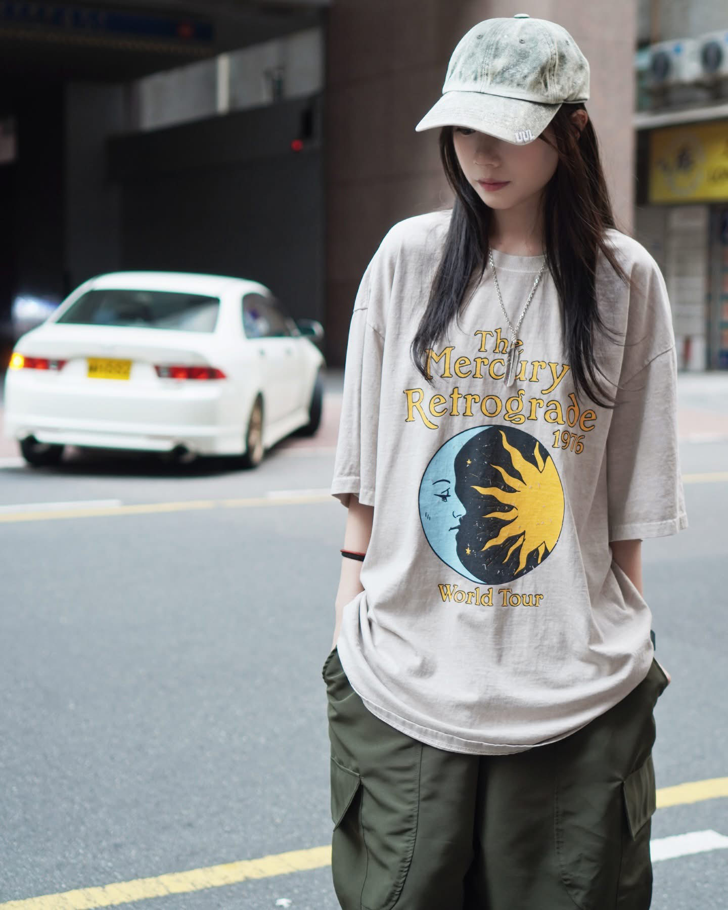 Oversized print tee