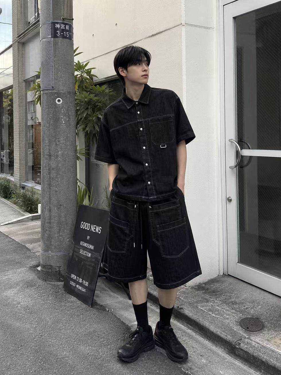 縮圖：Front pockets jorts
