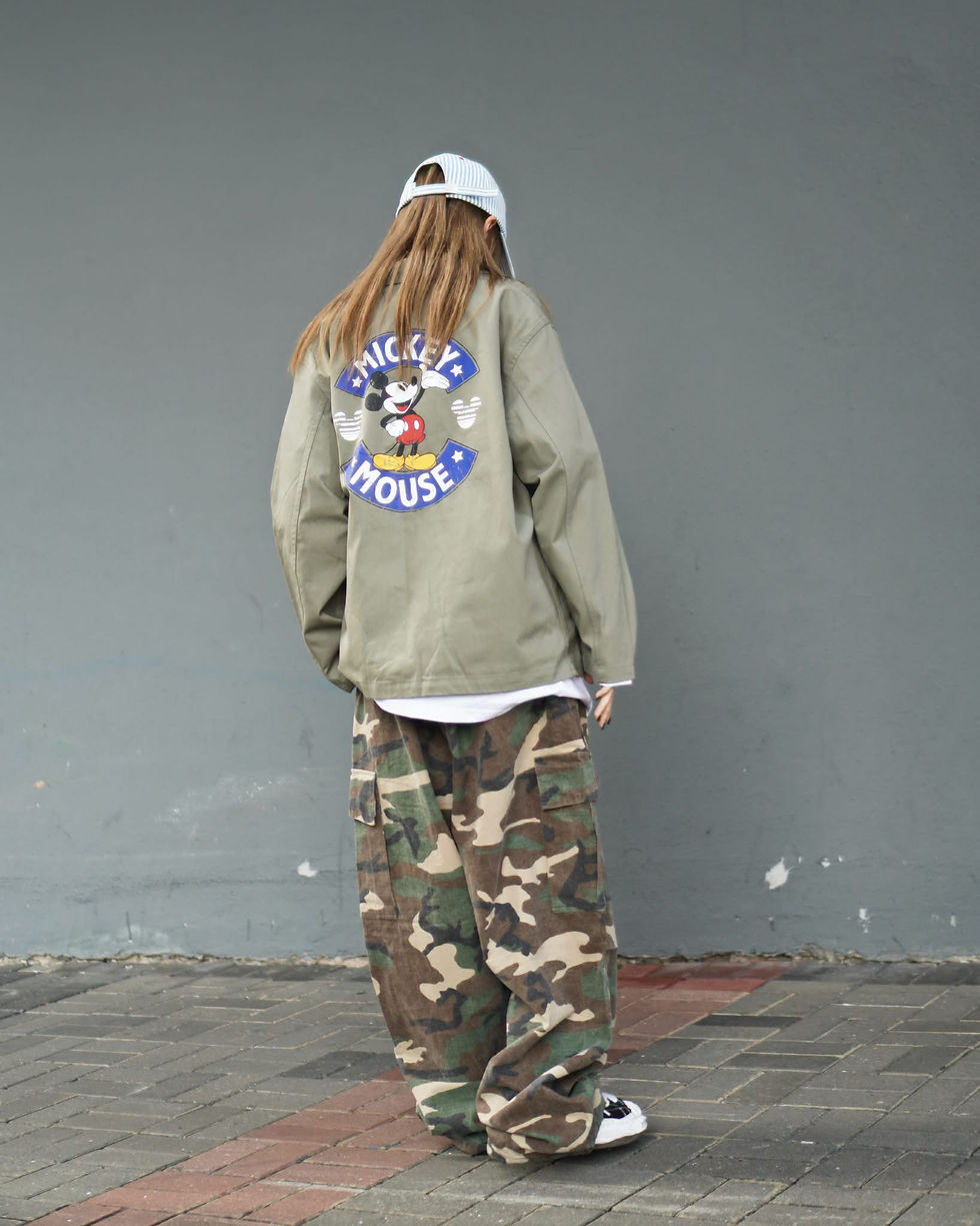 Thumbnail: 可束腳洗水抗撕裂格仔布迷彩cargo pants