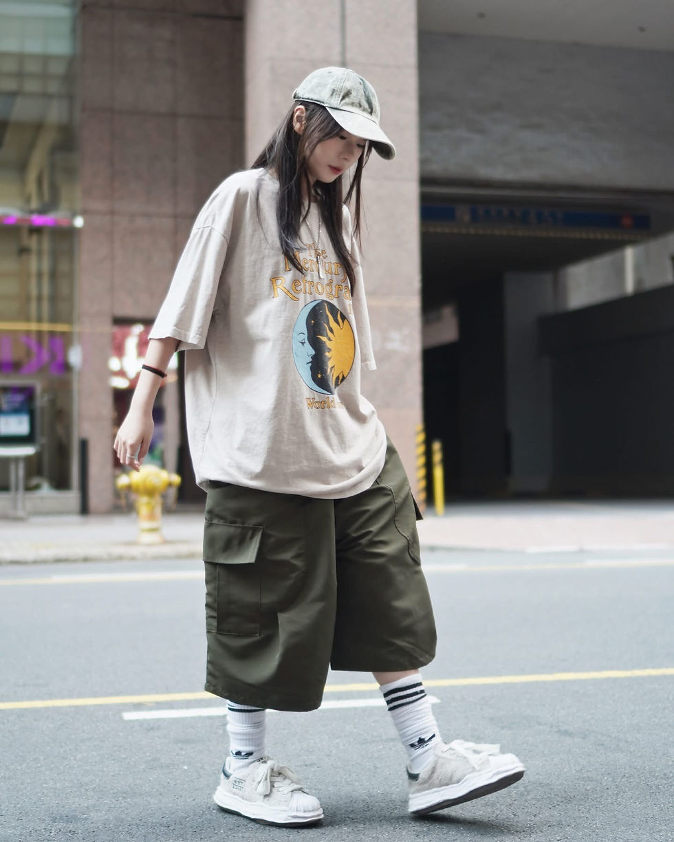 縮圖：Oversized print tee