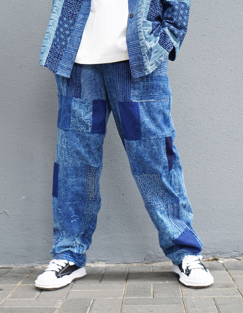 縮圖：Indigo Patchwork Easy Pants 