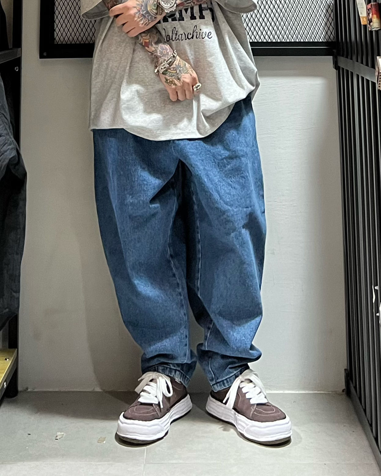 9分洗水牛仔褲