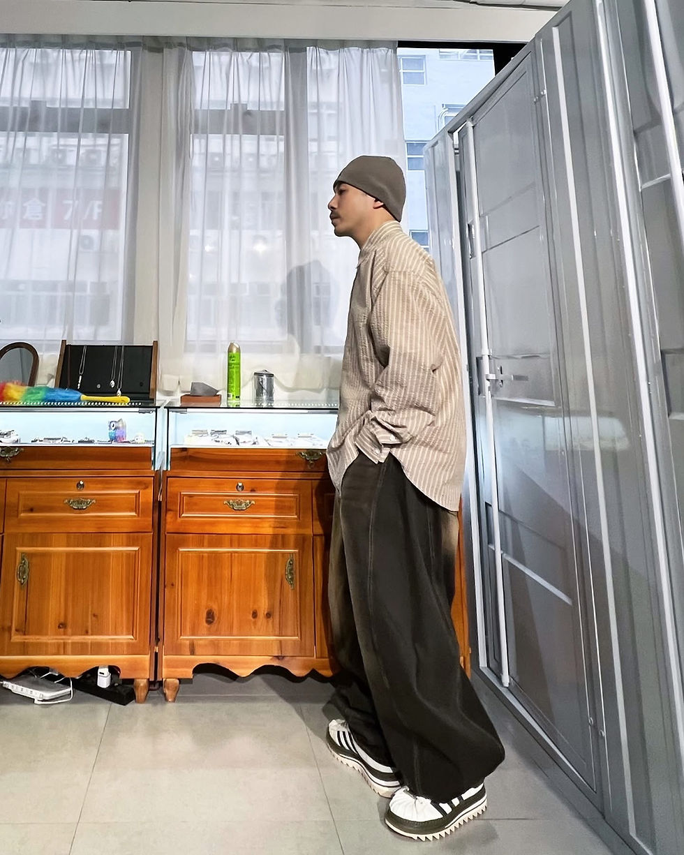 Thumbnail: 泡泡紗條紋恤衫