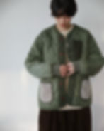 Patchwork菱格夾棉外套