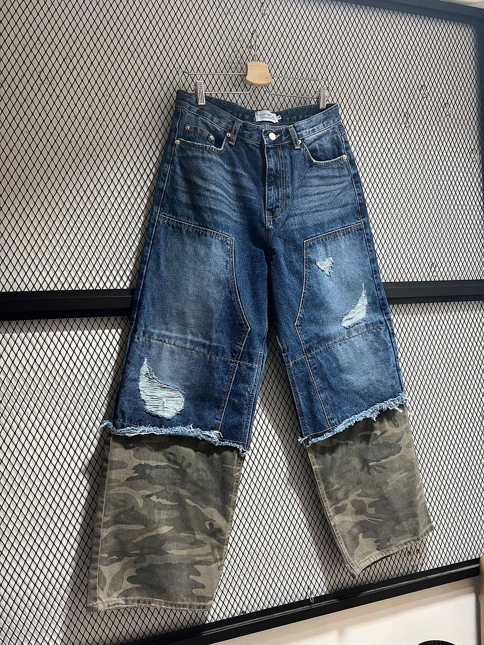 縮圖：Patchwork Denim Jeans