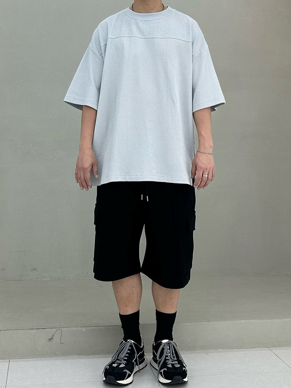Thumbnail: 垂感針織oversized tee
