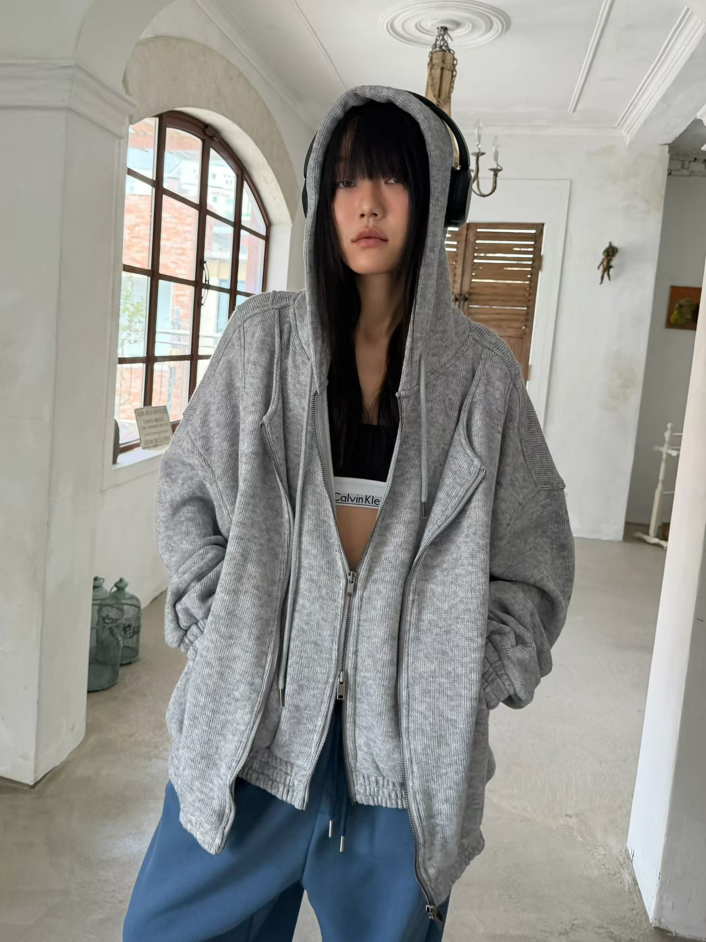 假兩件連帽外套