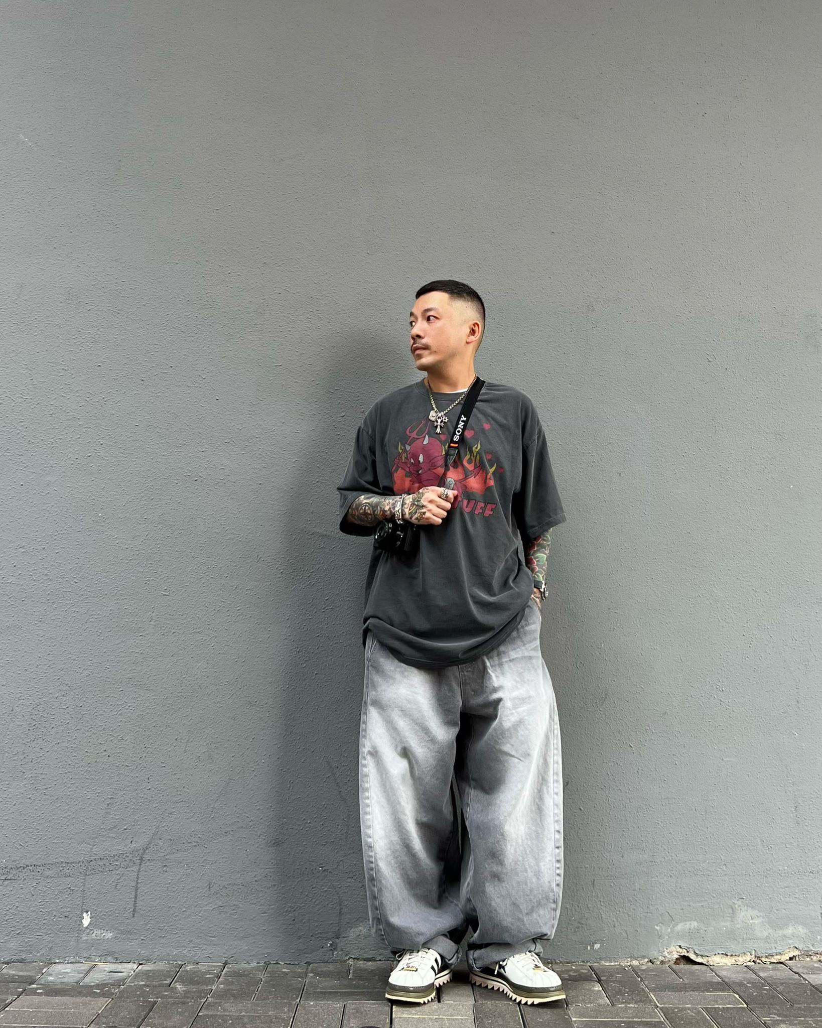 重洗水繭型denim jeans 