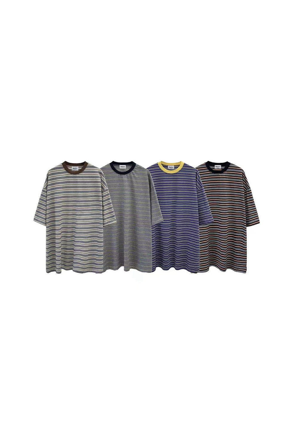 縮圖：Oversized striped tee