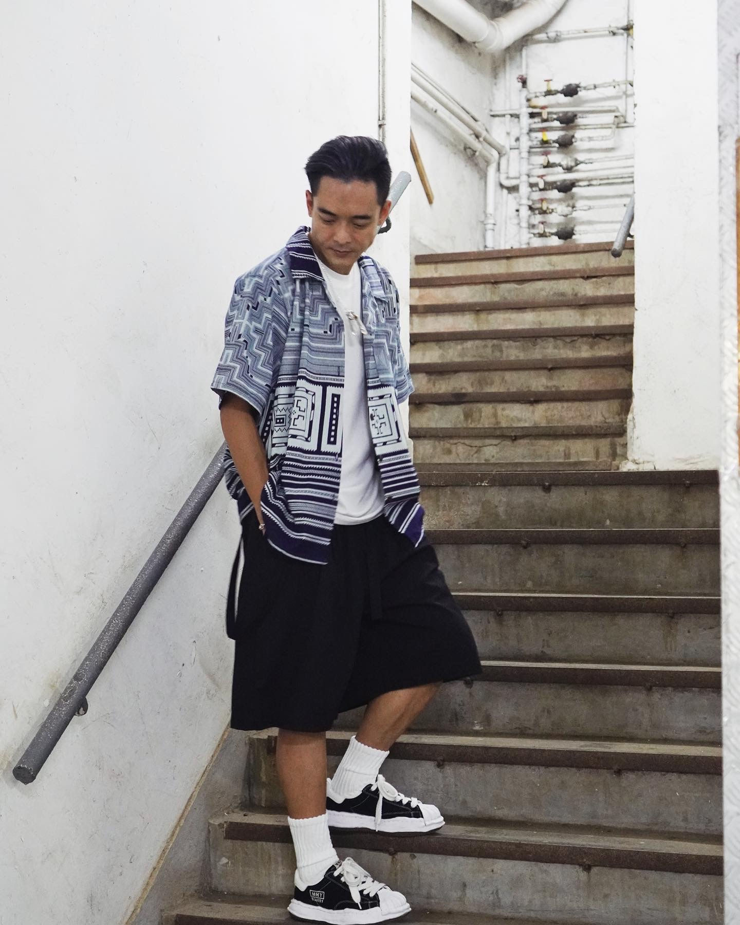 Indigo Patchwork 短袖恤衫