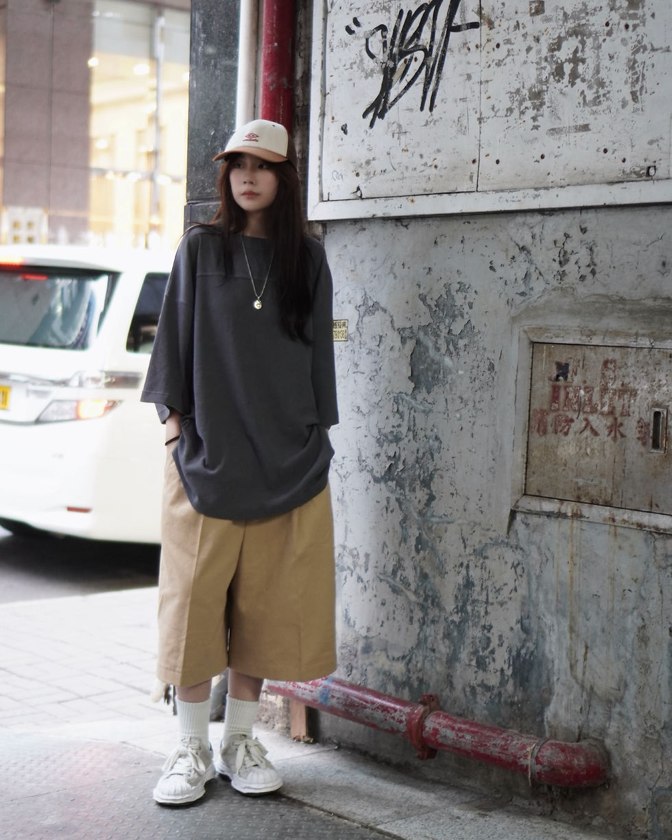 Thumbnail: 垂感針織oversized tee
