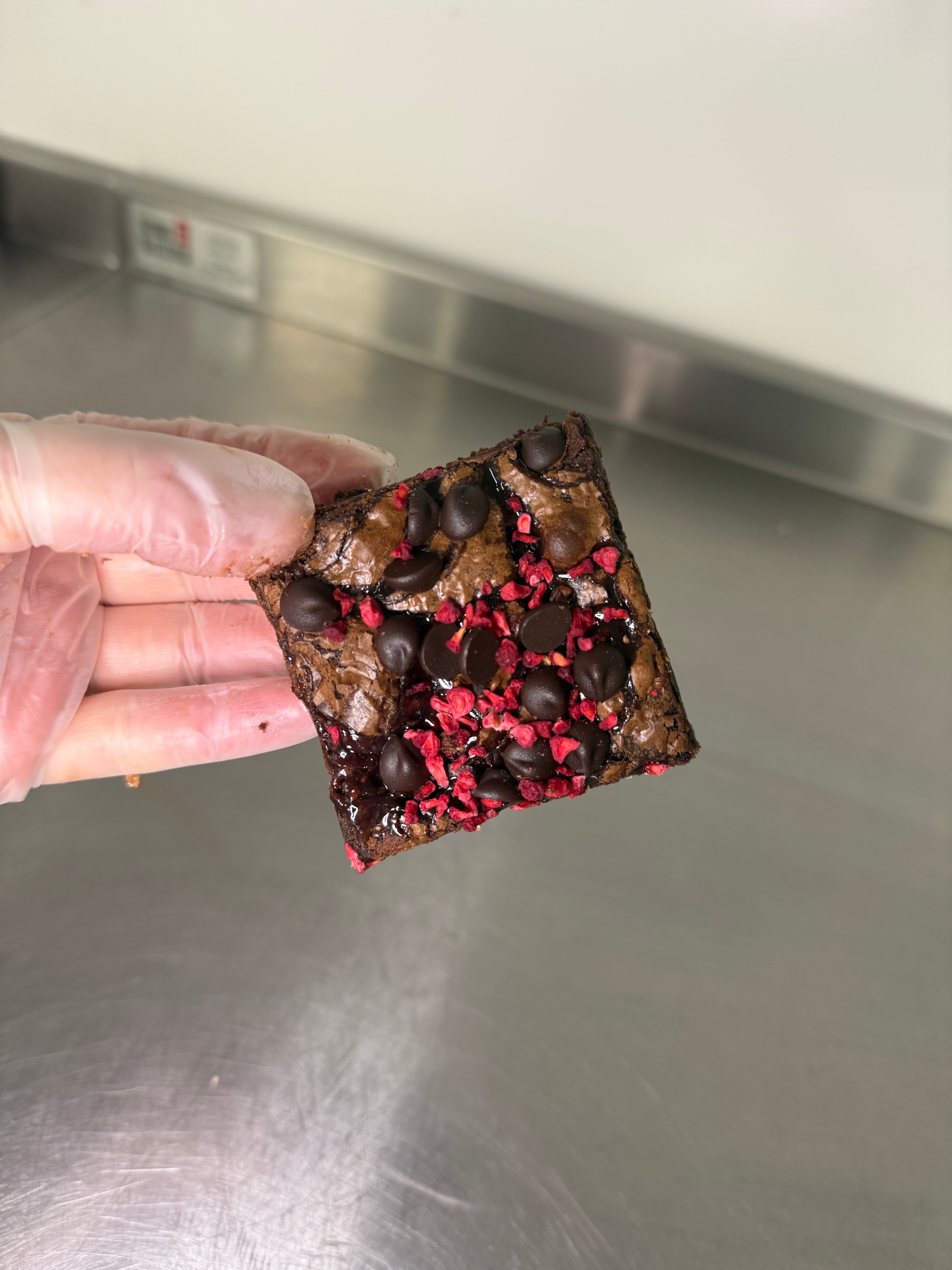 Mini Raspberry Dark Chocolate Brownie