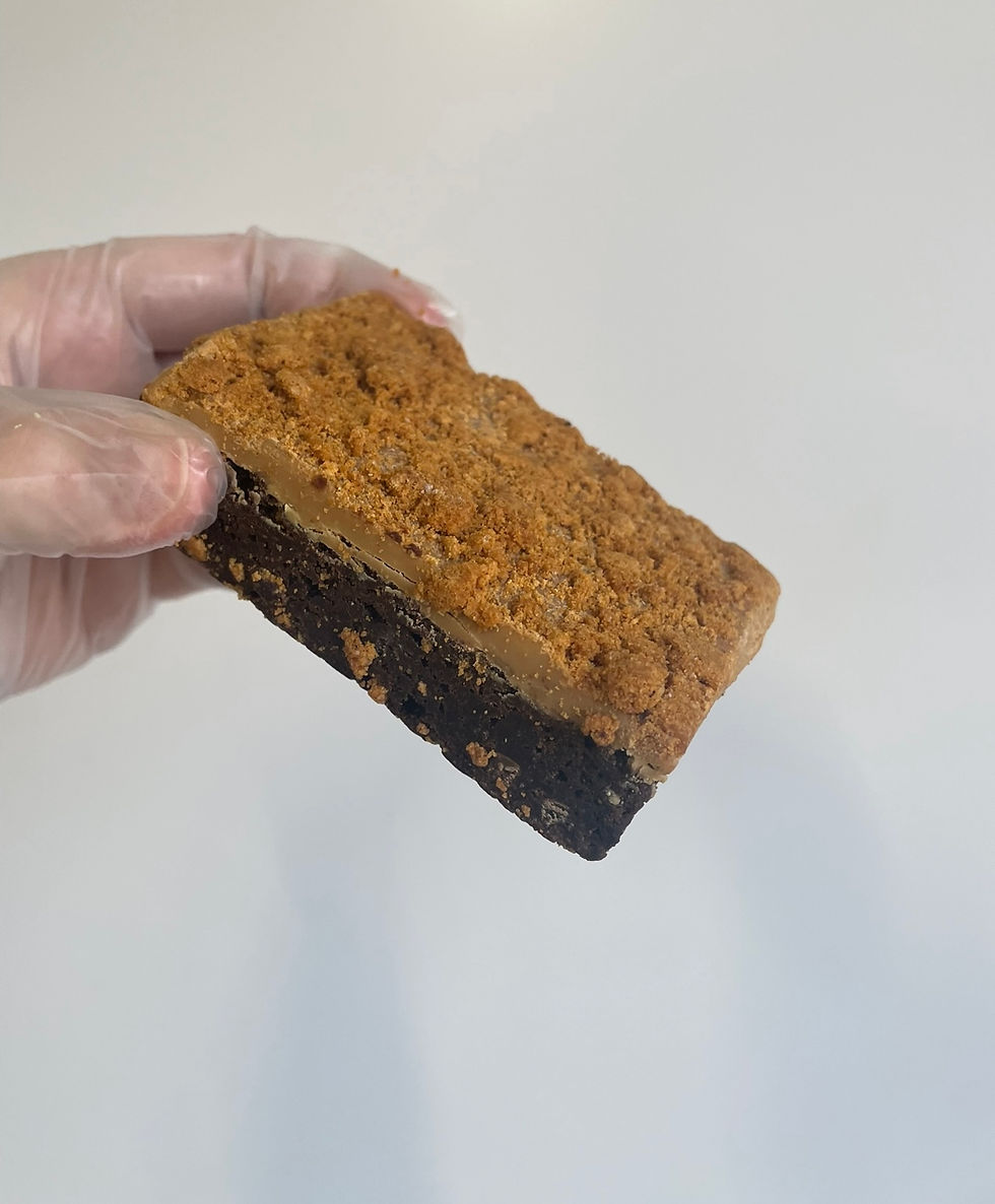 Biscoff loaded brownie