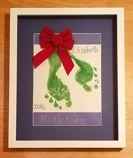 Christmas "Mistletoes" Art Framed by ECC Frames