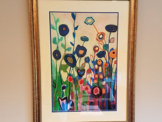 Custom Floral Print Framed by ECC Frames