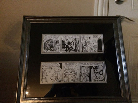 John Siuntres of Word Balloon's Spiderman Comic Strip Frame