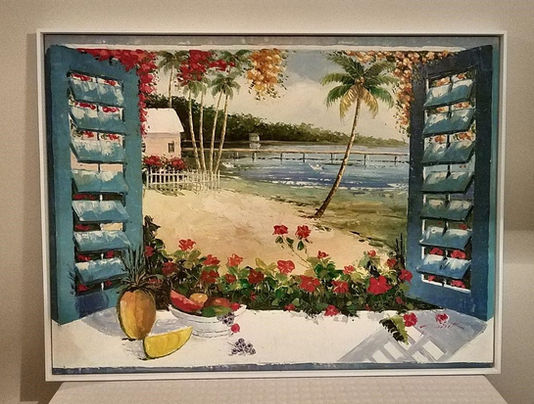 Paradise Canvas Painting Framed by ECC Frames