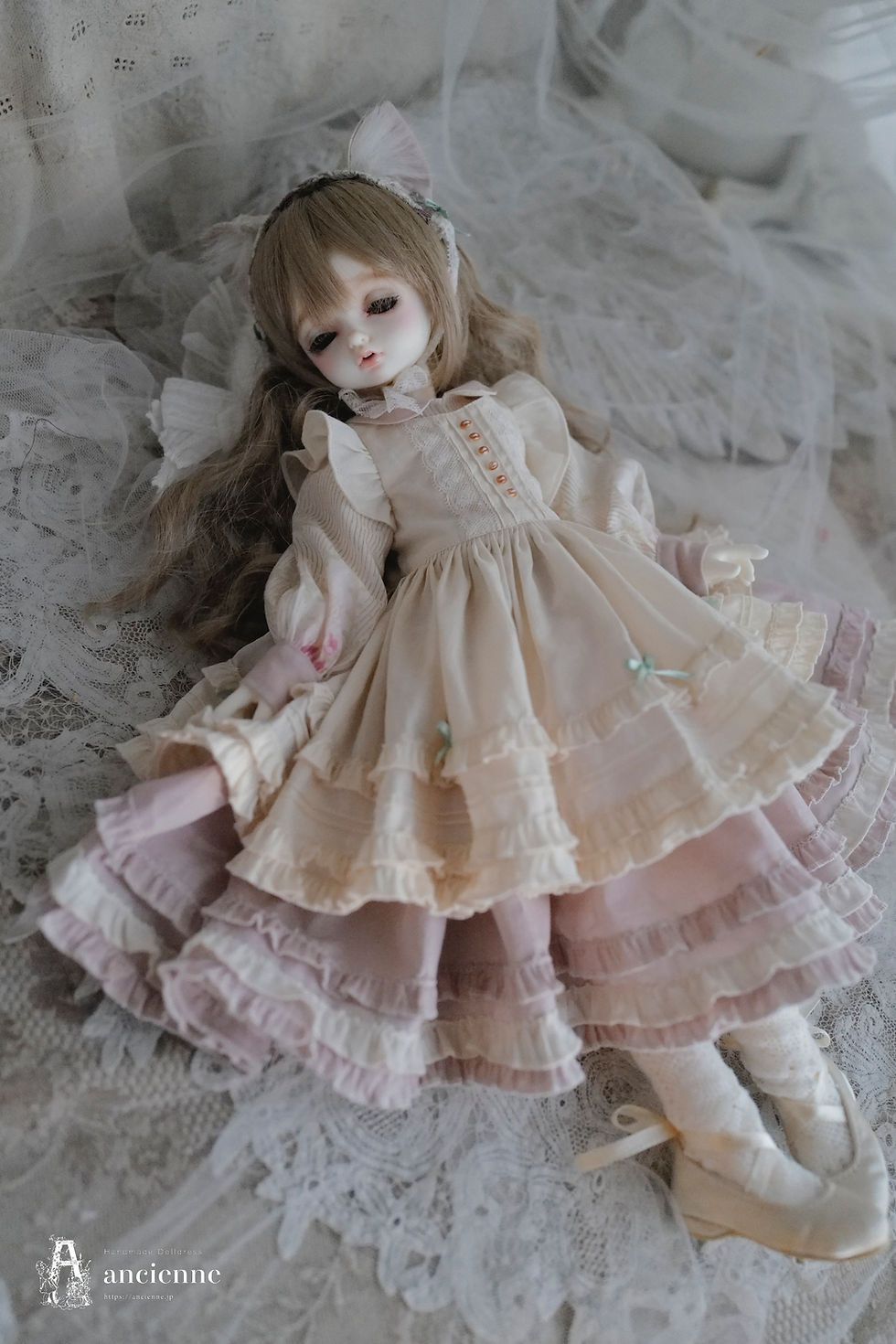 サムネイル： ねこたん 花柄×くすみピンク