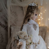 ［中世のドレス］白い花