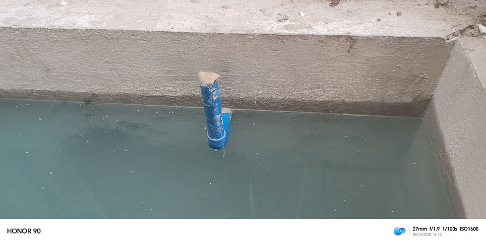 Flood testing Swimming pool construction project in Goodwill Homes 1 Subd Novaliches Quezon City Hea