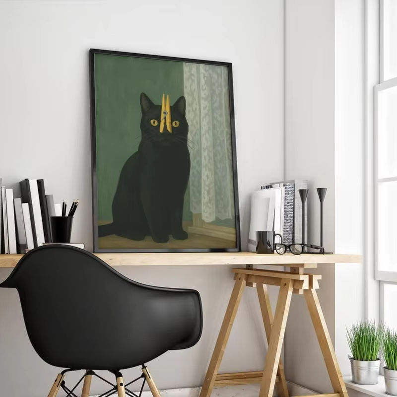 Thumbnail: "Feline Moods" Dark Aesthetic Art Prints