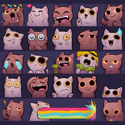 Eine Auflistung diverser Emotes.