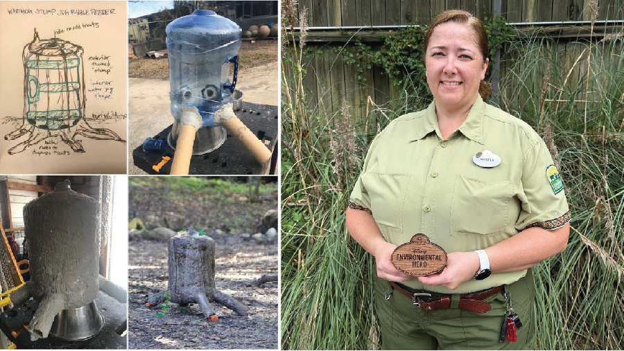 Cast Member Angela with Environmental Hero award