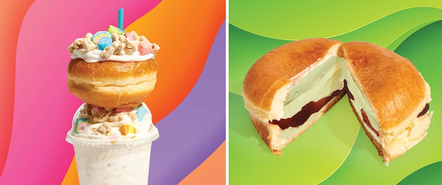 Marshmallow Cereal Shake and Pistachio Bombolato Vivoli il Gelato