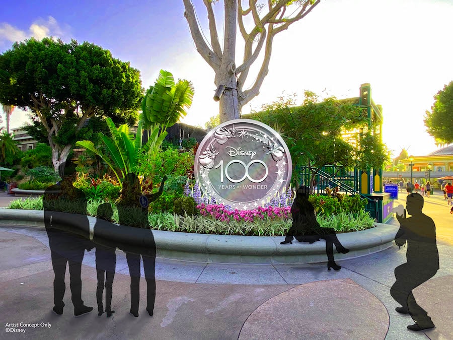 Various platinum-infused décor at Disneyland Resort