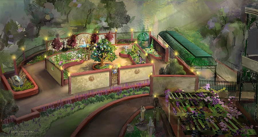 Rendering of updates coming to the Haunted Mansion at Disneyland park