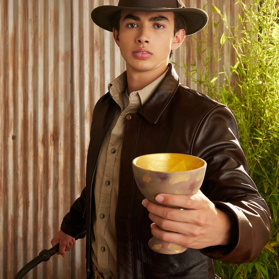 New Indiana Jones inspired jacket and shirt on boy