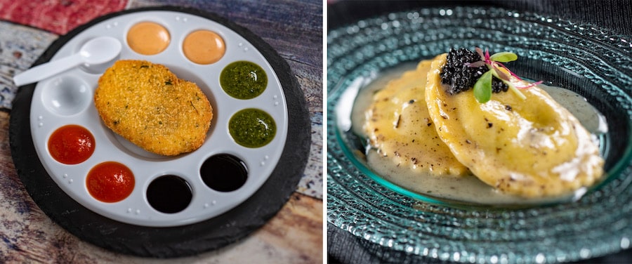 Mozzarella Fritta and Ravioli ai Funghi